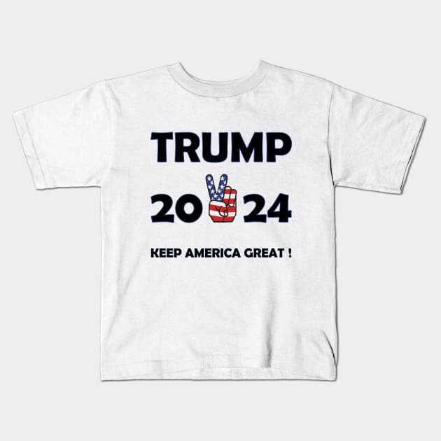 TRUMP2024 Kids T-Shirt by MBshirtsboutique